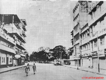 The streets of Dhaka. Eerily empty on the morning of March 26, 1971